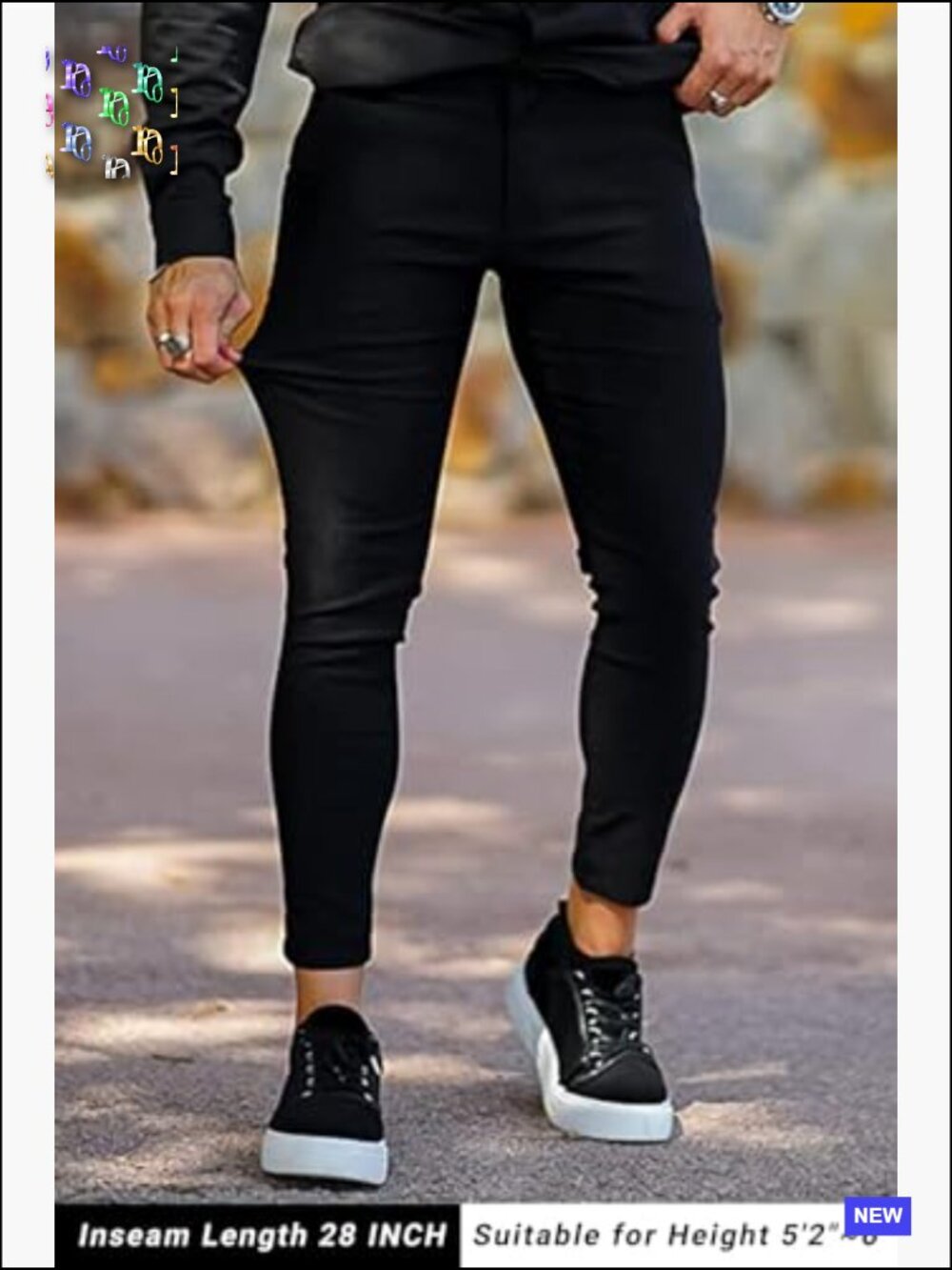 Slim Fit Dress Chino Pants 4-Way Stretch Ankle Length Business Casual - Picture 2 of 7